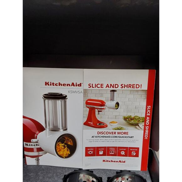 KitchenAid Fresh Prep Slicer/Shredder attachment color white KSMVSA - Picture 5 of 6